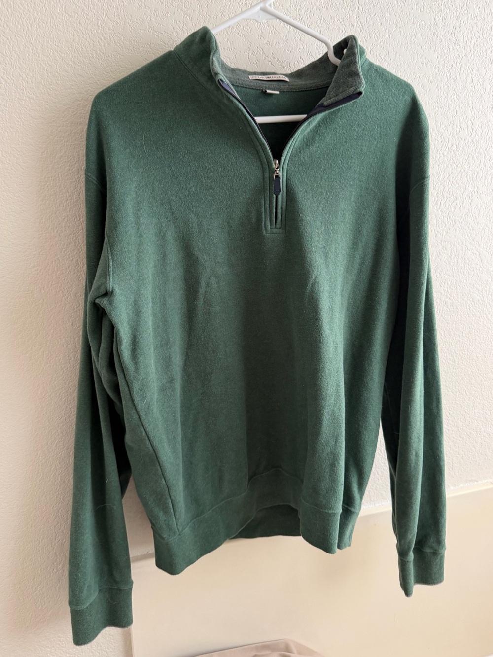 Men's Green Quarter-Zip Sweater Peter millar medium